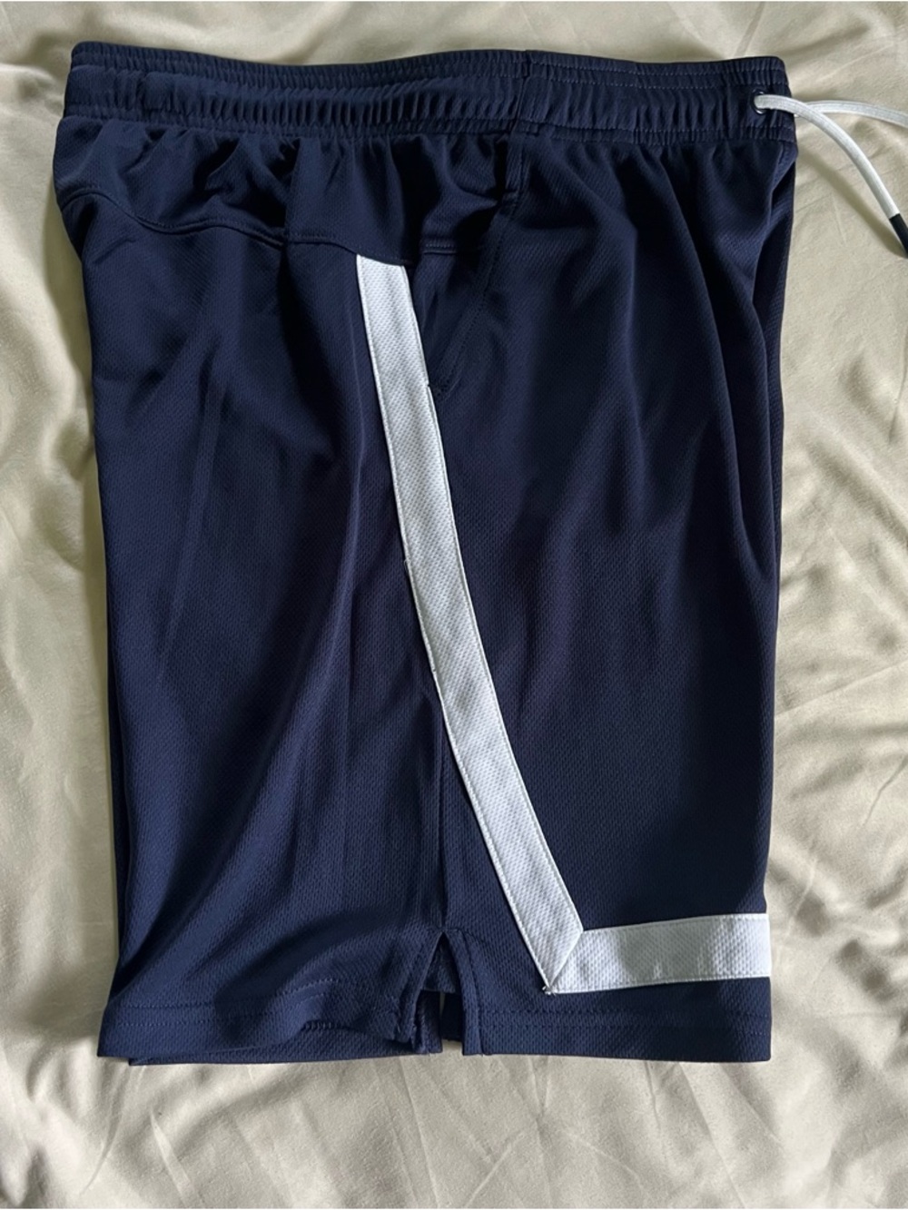 all in motion Boys Navy Athletic Shorts with White Accent Size Large 10/12